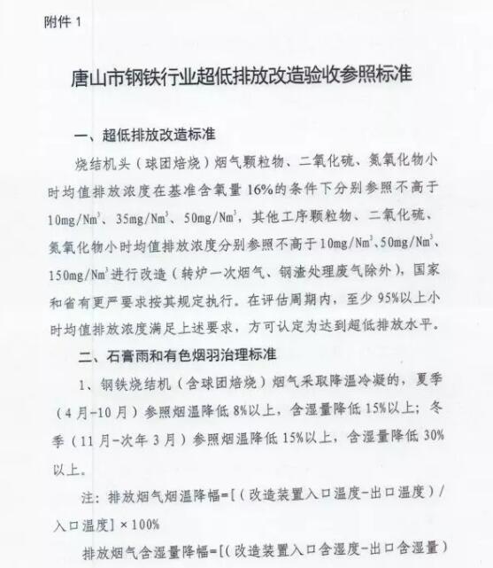 河北省鋼鐵、焦化、燃煤電廠深度減排攻堅(jiān)方案